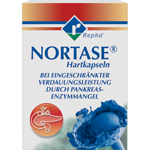 NORTASE® wird eingesetzt zum Ersatz von Verdauungsenzymen bei Maldigestion (Verdauungsschwäche) infolge einer gestörten Funktion der Bauchspeicheldrüse.